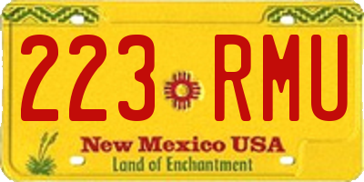 NM license plate 223RMU