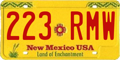 NM license plate 223RMW