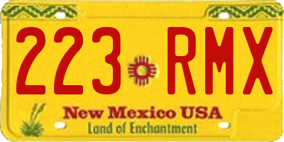 NM license plate 223RMX