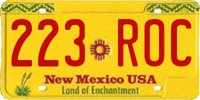 NM license plate 223ROC