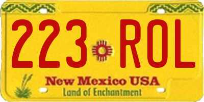 NM license plate 223ROL