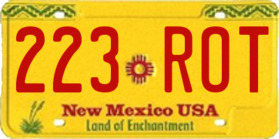 NM license plate 223ROT