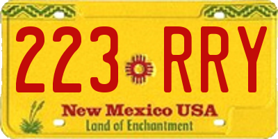 NM license plate 223RRY