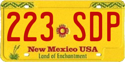 NM license plate 223SDP
