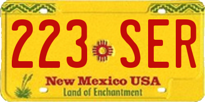 NM license plate 223SER