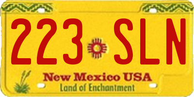 NM license plate 223SLN