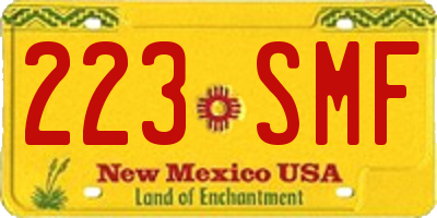 NM license plate 223SMF
