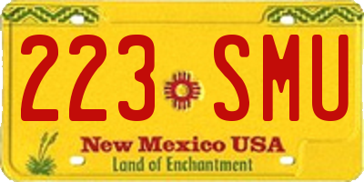 NM license plate 223SMU