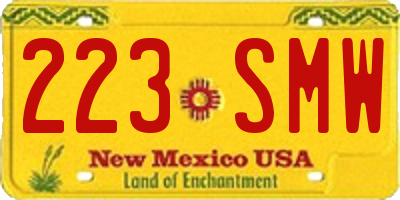 NM license plate 223SMW