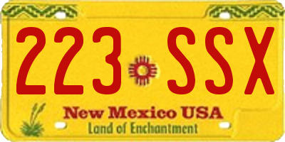 NM license plate 223SSX
