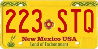 NM license plate 223STQ
