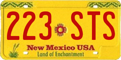 NM license plate 223STS