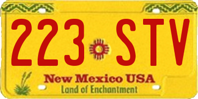 NM license plate 223STV