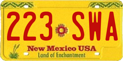 NM license plate 223SWA