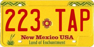 NM license plate 223TAP