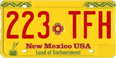 NM license plate 223TFH