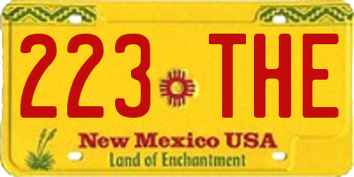 NM license plate 223THE
