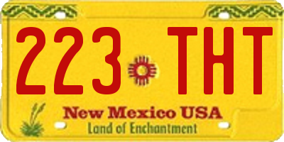 NM license plate 223THT