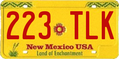 NM license plate 223TLK