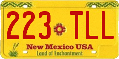 NM license plate 223TLL