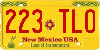 NM license plate 223TLO