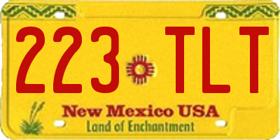 NM license plate 223TLT
