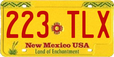 NM license plate 223TLX