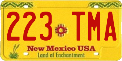 NM license plate 223TMA