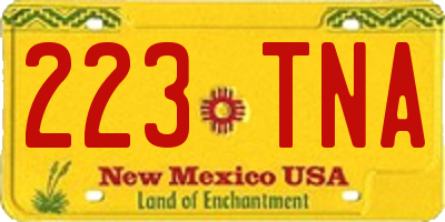 NM license plate 223TNA
