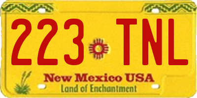 NM license plate 223TNL