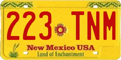 NM license plate 223TNM