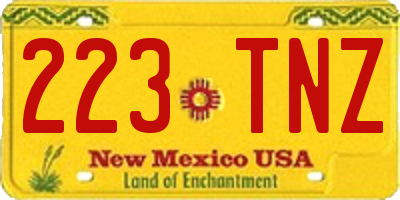 NM license plate 223TNZ