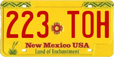 NM license plate 223TOH