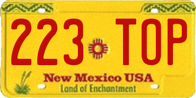 NM license plate 223TOP