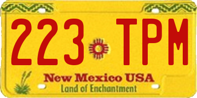 NM license plate 223TPM