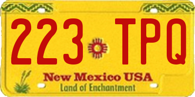 NM license plate 223TPQ