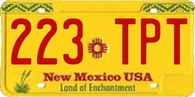 NM license plate 223TPT