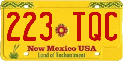 NM license plate 223TQC