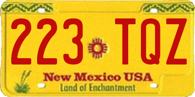 NM license plate 223TQZ
