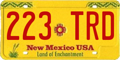NM license plate 223TRD