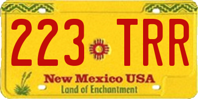 NM license plate 223TRR