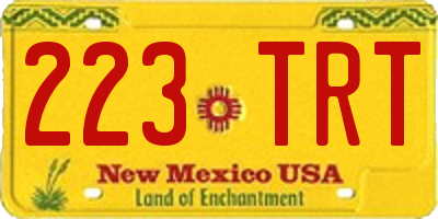 NM license plate 223TRT