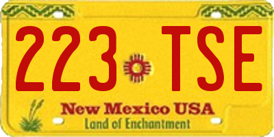 NM license plate 223TSE
