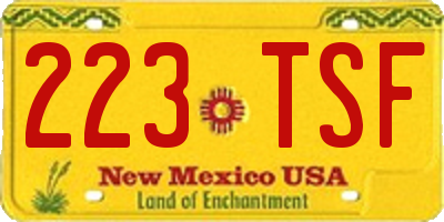 NM license plate 223TSF