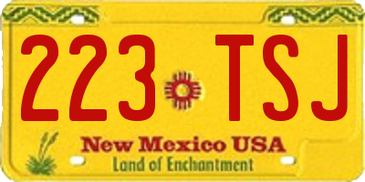 NM license plate 223TSJ