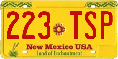 NM license plate 223TSP