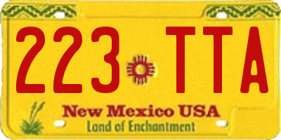 NM license plate 223TTA