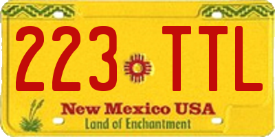 NM license plate 223TTL