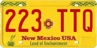 NM license plate 223TTQ