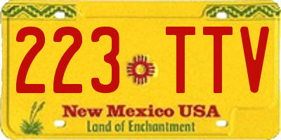 NM license plate 223TTV